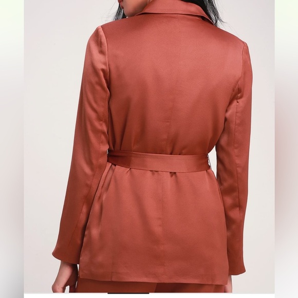 IZI New York Maeve Mauve Satin Blazer Size M - Picture 2 of 10